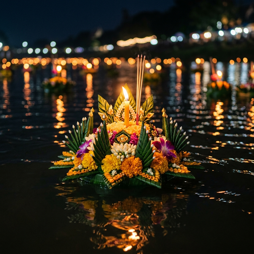 Loy Krathong Floating