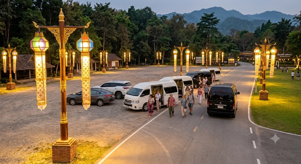 Round-trip shuttle service vans